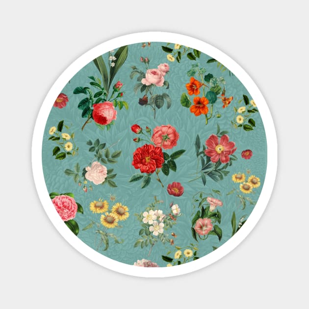 English Country Garden Chintz Magnet by TheGrinningSkull